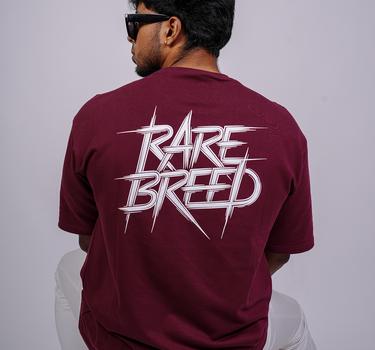 Maroon Oversize Fit | Rare Breed Puff Printed